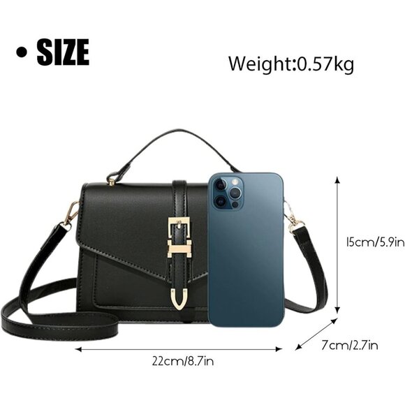 Women Beige Imported Leather Trendy Small Cross Body Evening Shoulder Handbag - Picture 3 of 7